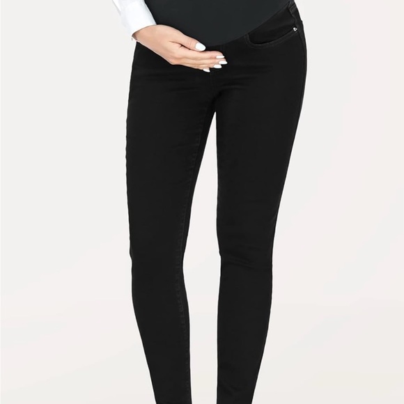 PACBREEZE Women's Maternity Jeans High Waist Denim Skinny Pants with Pockets - Picture 5 of 9